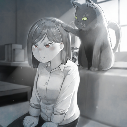 Elle et son chat